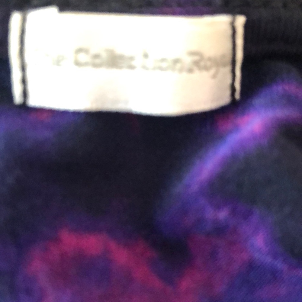 Open-Front Multicolor Tie-Dye Cardigan Sweater in Blue and Purple - Picture 4 of 4